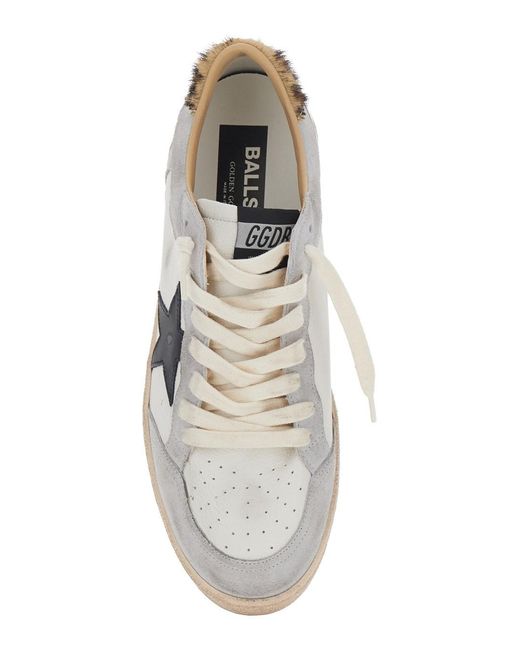 Golden Goose Deluxe Brand White Sneakers Ballstar With Goat Leather And Cow Leather for men