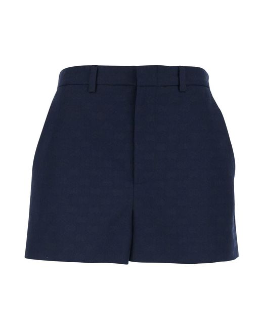 Gucci Blue Shorts With Wide Leg