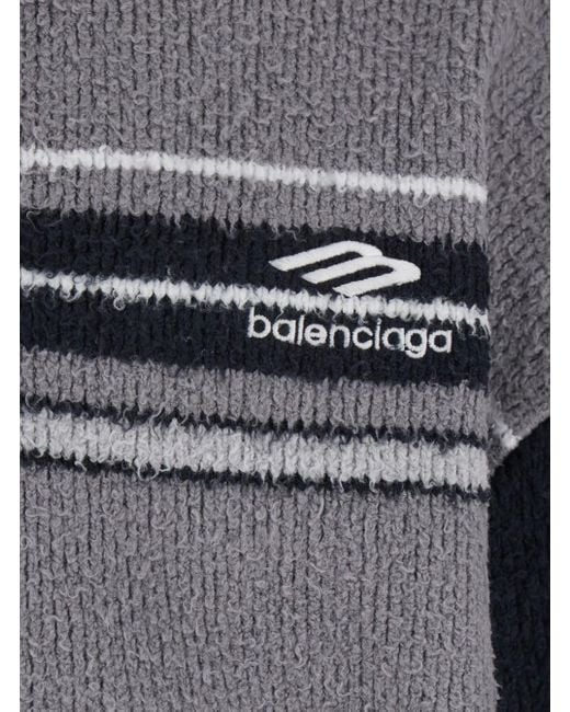 Balenciaga Black Sweatshirt With Fixed Hood And Logo Lettering On The F for men