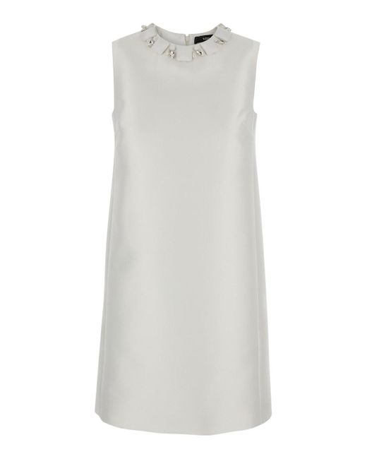Versace White Sleeveless Mini Dress