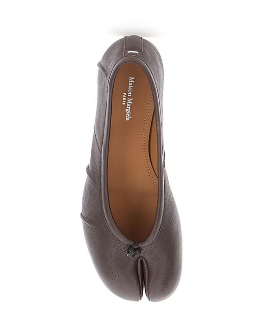 Maison Margiela Brown Ballerinas With Tabi Toe