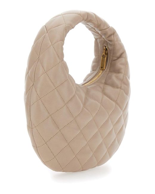 Saint Laurent White Handbag 'Icare' With Cassandre Plate On The Front And Qu