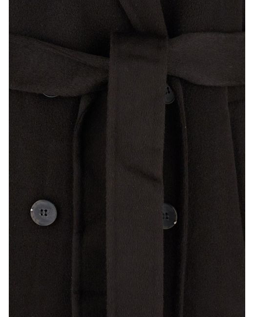 Cappotto 'Colette Ann' Doppiopetto Con Revers Classici Ampi E di IVY & OAK in Black