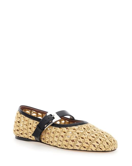 Paris Texas Multicolor Sveva' Ballet Flats With Woven Design