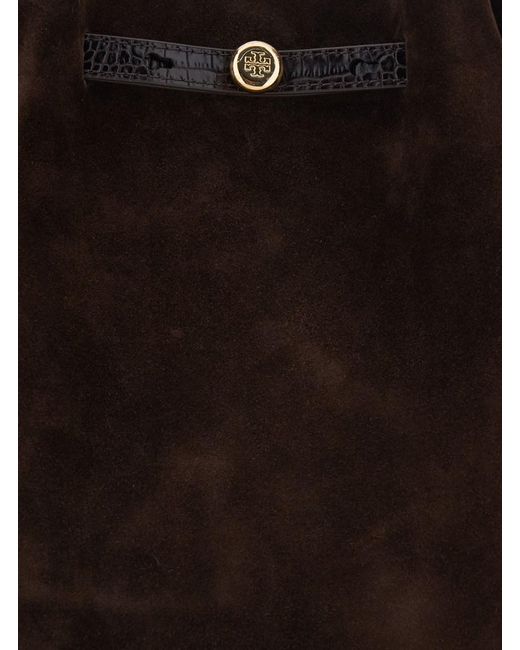 Tory Burch Black Shoulder Bag 'Romy' With Suede Details For