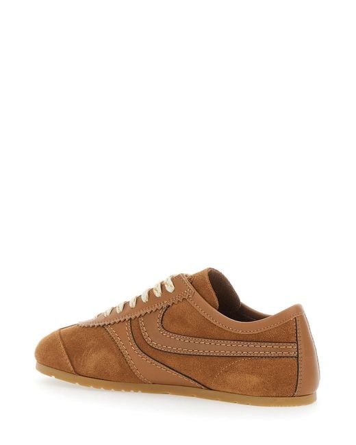 Dries Van Noten Brown Dustin Sneaker With Leather And Details
