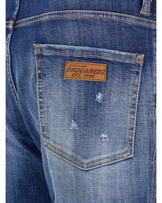 DSquared² Blue 'Cool Guy' Five-Pocket Jeans With Logo Patch for men