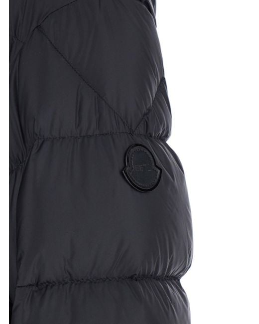Moncler Genius Black 'Blas' Down Jacket With High Neck And Logo Patch