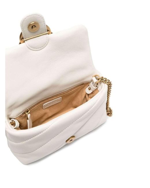 Pinko Natural 'Baby Love Puff' Shoulder Bag With Diagonal Maxi Quilting