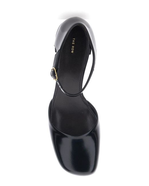 The Row White 'Penelope' Pumps With Square Toe And Low Block Heel