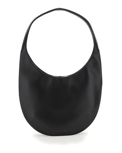 Coperni Black 'Swipe Medium' Shoulder Bag With Logo On Front