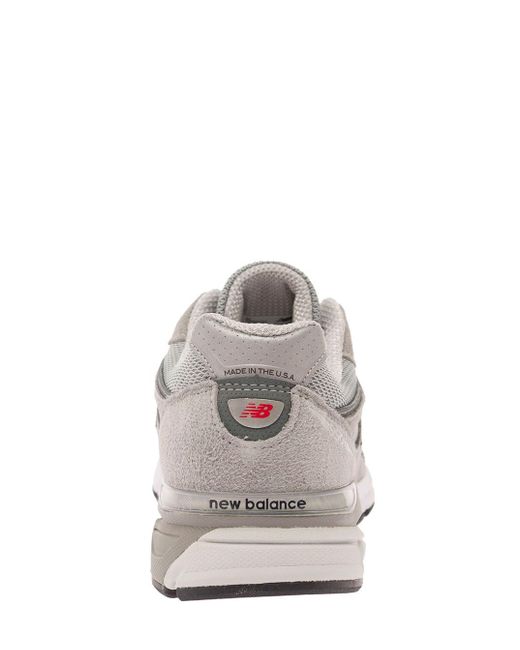 Sneaker Basse '990' Con Dettaglio Logo di New Balance in White