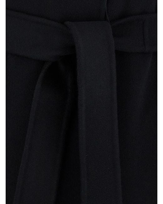 Max Mara Black 'S Maxmara 'Esturia' Coat With Notched Revers And Kimono Sleeves