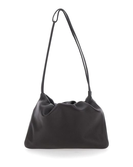 NOTHING WRITTEN Black Shoulder Bag Nrlla Strap Bag With Leather Detail