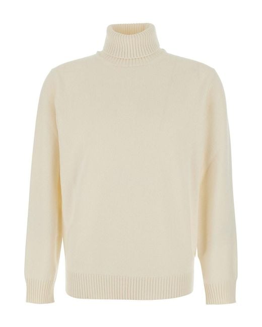 Kangra White Turtleneck Ml F.7Gg With Soft Collar, Long Sleeves And, W for men