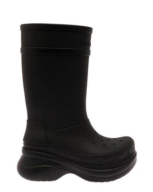Balenciaga Black Crocs Boot for men