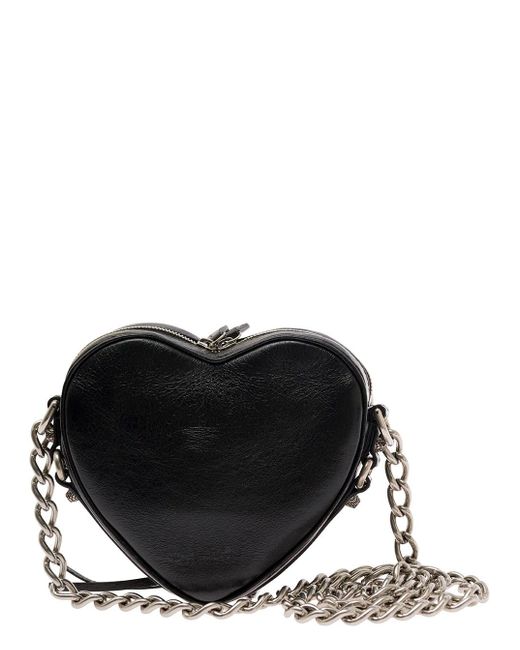 Balenciaga Black 'Le Cagole Heart Mini' Crossbody Bag