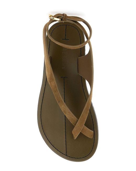 A.Emery Brown 'Millar' Sandals With Criss-Crossed Straps And Buckle Cl