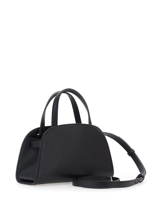 Tory Burch Black Romy Tote Bag With Leather Handles For