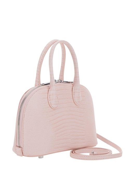 Borsa Mini Con Tracolla Regolabile E Removibile E Effett di Self-Portrait in Pink