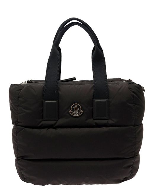 Moncler Black 'Caradoc' Tote Bag With Logo Patch