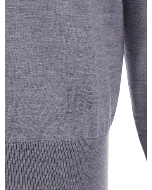 Dolce & Gabbana Gray Polo Knitted for men