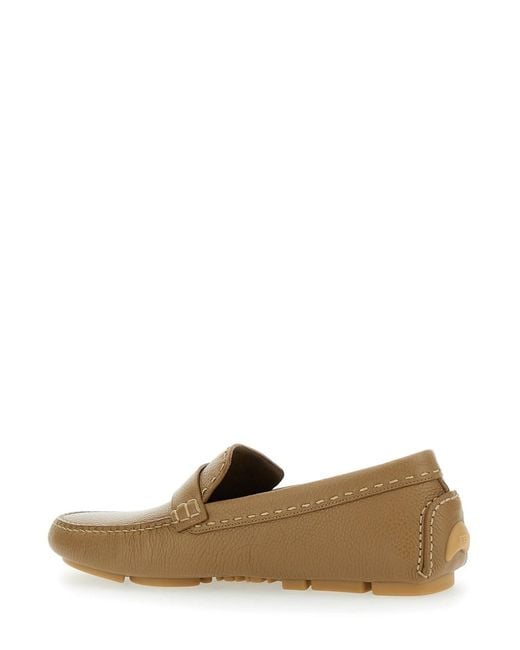 Fendi Multicolor 'Driver' Loafers With Rubber Injected Sole And Metallic Ff Plate for men