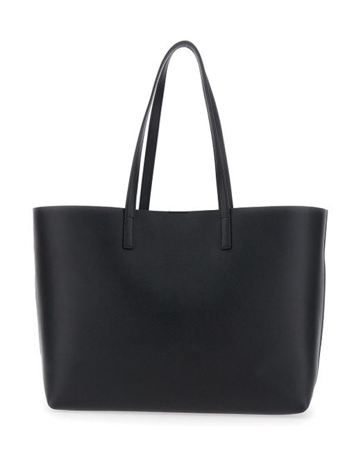 Saint Laurent Black Tote Bsg With Embossed Logo On The Front And Logo Tag