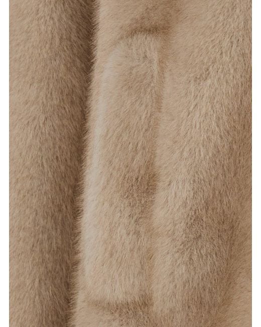 Le Plain Natural Shearling With Hood And Pockets
