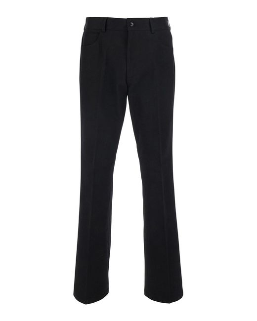 Amiri Black Pants With Logo Embroidery On The Back And Flared Leg for men