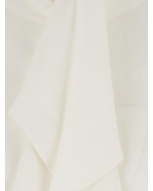 Max Mara White Elegant Shirt With Classic Collar And Long Sleeves