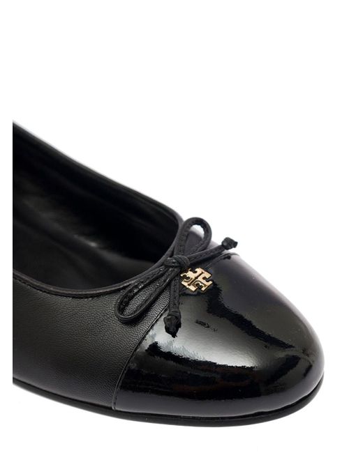 Tory Burch Black Pumps With Bow And Logo Detail