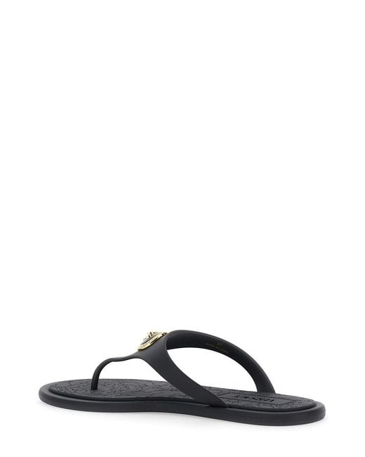 Versace Black Slides With Medusa Detail