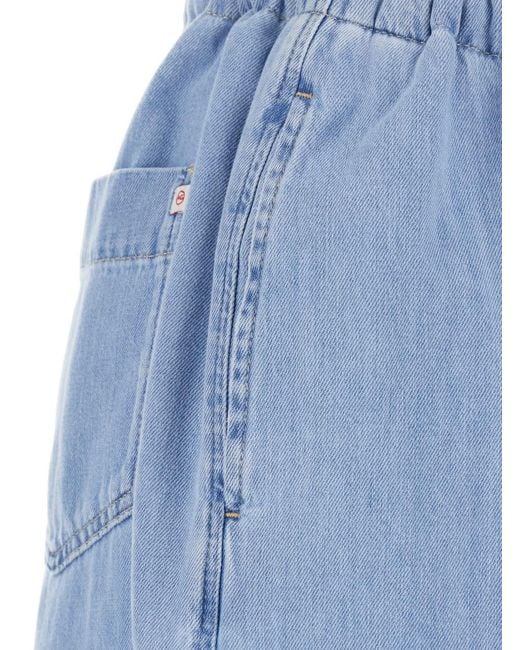 AG Jeans Blue 'Kali' Jeans With Wide Leg And Drawstring On The F