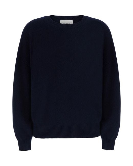 Lisa Yang Blue Veira Sweater With V-Neck And Long Sleeves