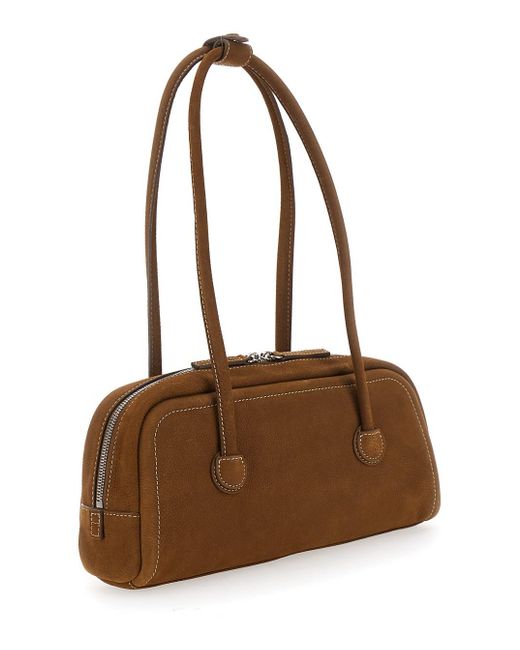 Borsa A Spalla 'Boston' Con Logo Lettering Impresso Sul di MARGE SHERWOOD in Brown
