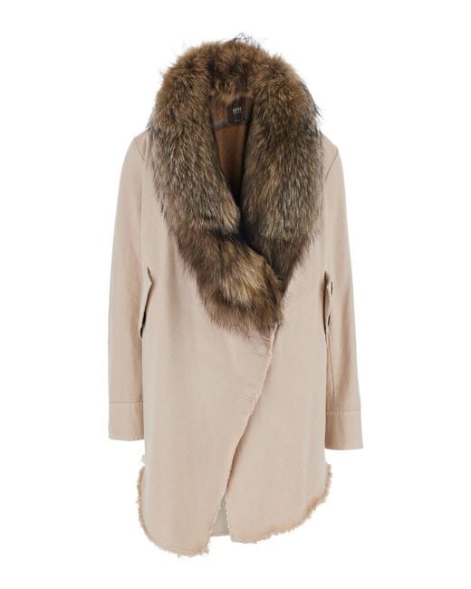Bazar Deluxe Natural Short Parka With Removable Lining And Fur Collar Fo