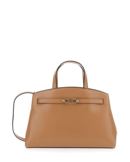 Mulberry Brown 'Pimlico Small' Handbag With Adjustable And Removable Shoulder Strap