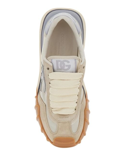 Dolce & Gabbana White 'Dg Athletic' Sneaker With Dg Logo On The Side I