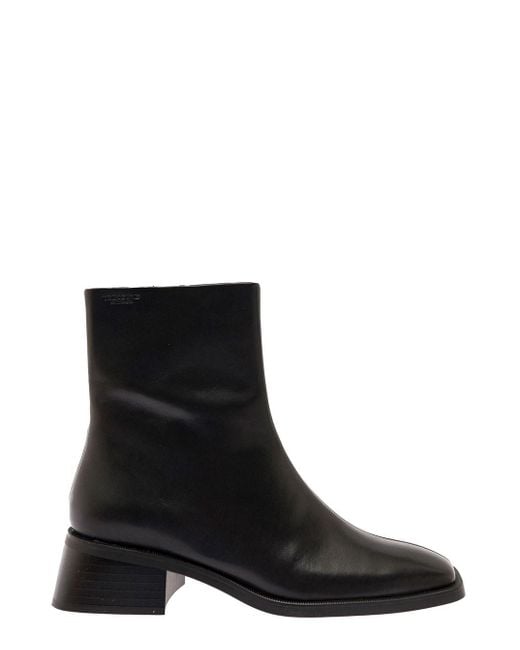 Blanca cow leather boots heel di Vagabond in Black