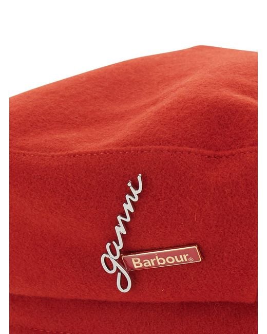 Barbour Red Beanie, Wool