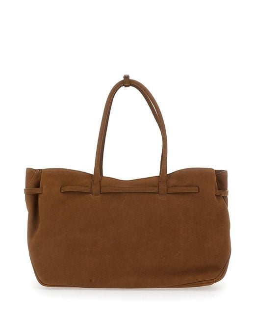 MARGE SHERWOOD Brown 'Grandma Used Bag' Tote Bag With Adjustable Strap