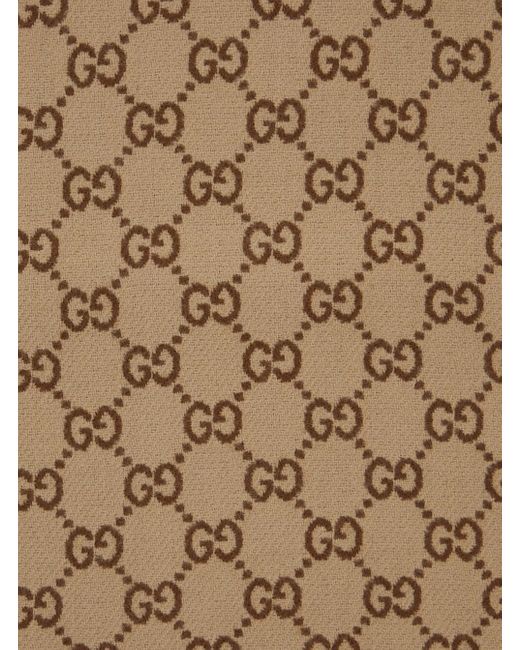 Sciarpa Con Orlo Sfrangiato E Motivo Gg All-Over di Gucci in Natural da Uomo