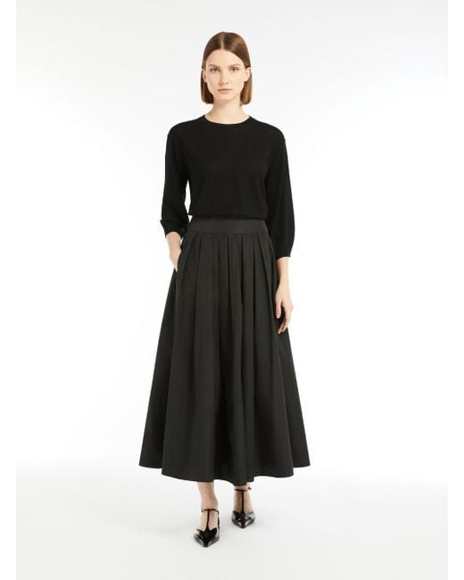 Maglia Girocollo Con Maniche A Tre Quarti di Max Mara in Blue