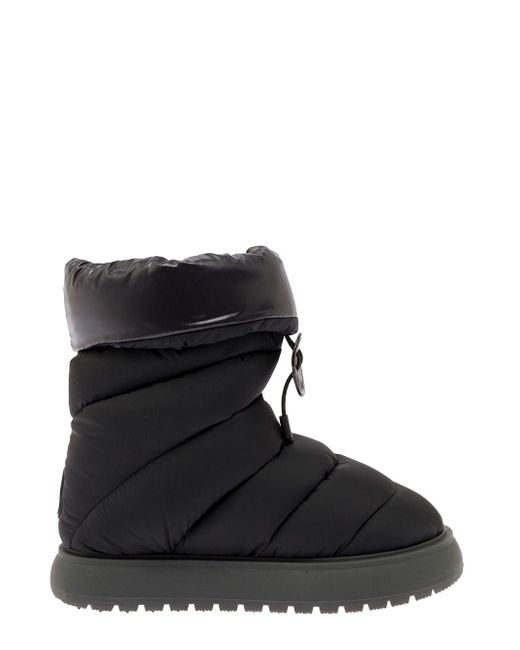 Moncler Synthetic Puffer Boot in Black | Lyst