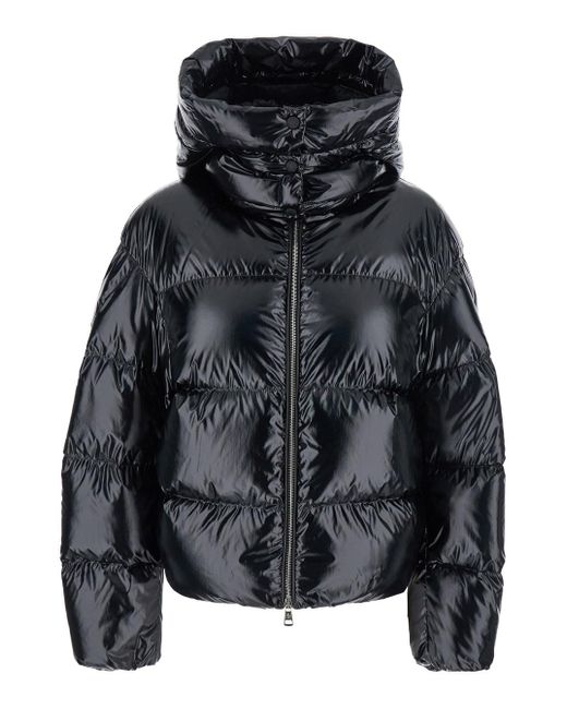 Moncler Genius Black 'Lothar' Down Jacket With Removable Hood And Logo