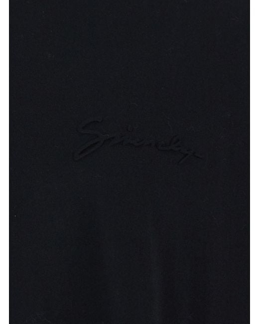 Givenchy Black Crewneck T-Shirt With Logo Lettering Detail for men