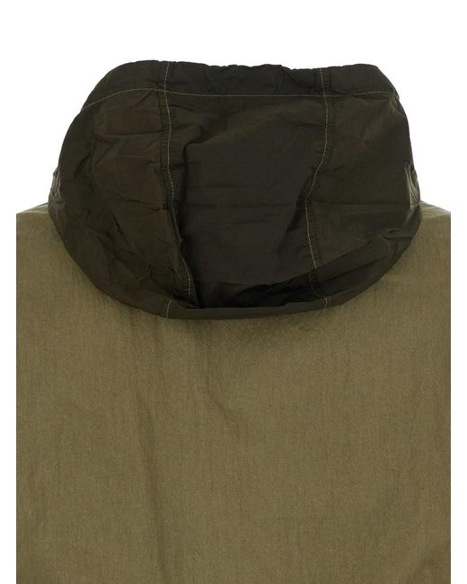 C P Company Green Jackets 50 Fili Wax Field With Front Closure And Cotton Polyamide Pockets For Outerwear for men