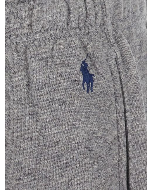 Polo Ralph Lauren Gray Pants With Elasticated Waist And Drawstring And