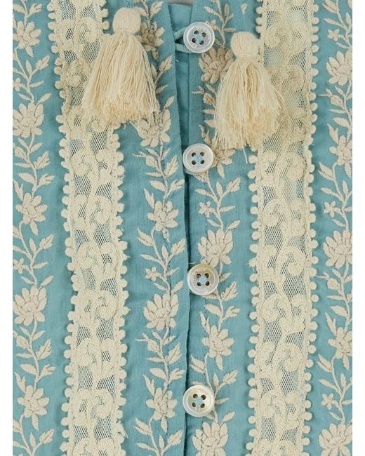 Sea Blue Shirt Kristen Cotton